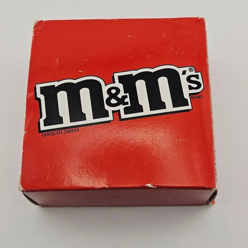 M&M Red Guy Character Watch 2008 Retro Kidcore Collectible Candy Lover In Tin